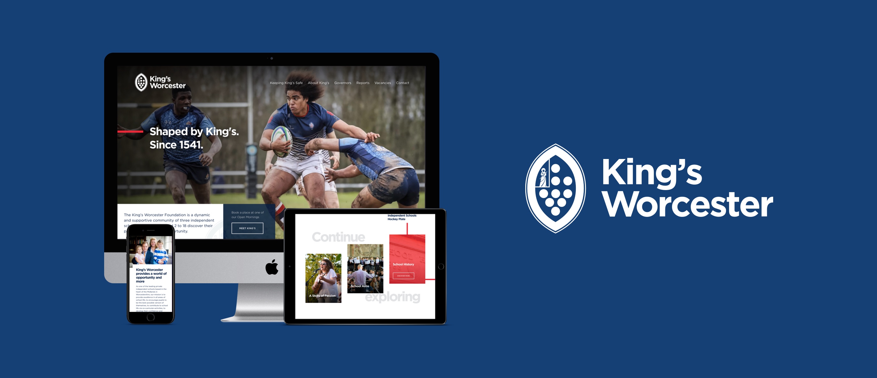 King's Worcester – Branding, Website Design, Development, SEO, CMS, Mobile Website, Visual Identities